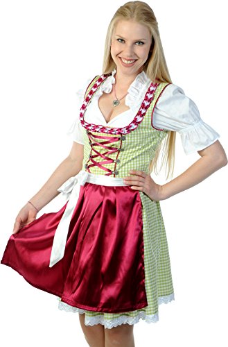 Trachtenpoint Dirndl A489 mit Bluse und Schürze 3 teilig, Größe 44 von Trachtenpoint