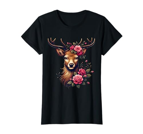 Hirsch T-Shirt Damen Trachtenshirt Dirndl Shirt Trachten T-Shirt Hirsch T-Shirt Damen Trachtenshirt Dirndl Shirt Trachten T-Shirt von Trachtenshirt Damen mit Hirsch