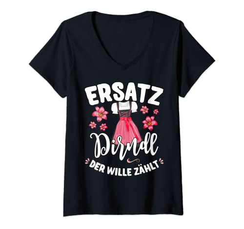 Damen Trachtenshirt Damen Dirndl Shirt Tracht Outfit Trachtenshirt T-Shirt mit V-Ausschnitt von Trachtenshirt Damen & Dirndl T-Shirt