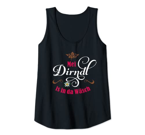 Damen Mei Dirndl is in da Wäsch Ersatz Tracht Trachtenshirt Damen Tank Top von Trachtenshirt Damen & Ersatz Tracht