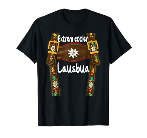 Lausbua Lausmadl Kinder Trachten Lederhose Ersatz Lederhosn T-Shirt von Trachtenshirt Dirndl Ersatz Shirt Bayrische Tracht