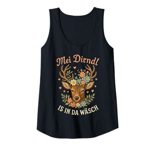 Damen Dirndl Ersatz Tracht MEI Dirndl is in da Wäsch Oktoberfest Tank Top von Trachtenshirt Dirndl is in da Wäsch Trachten Shirt