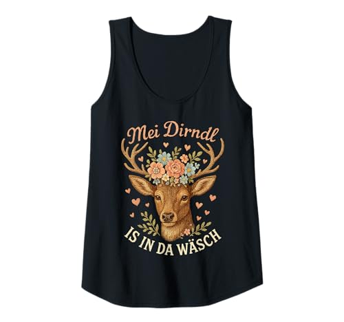 Damen Dirndl Ersatz Tracht MEI Dirndl is in da Wäsch Oktoberfest Tank Top von Trachtenshirt Dirndl is in da Wäsch Trachten Shirt