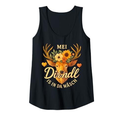 Damen Dirndl Ersatz Tracht MEI Dirndl is in da Wäsch Oktoberfest Tank Top von Trachtenshirt Dirndl is in da Wäsch Trachten Shirt