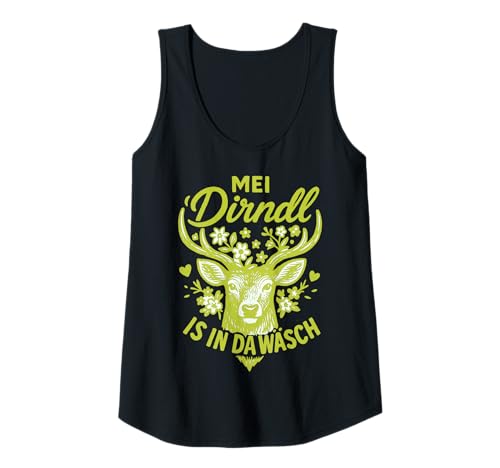 Damen Dirndl Ersatz Tracht MEI Dirndl is in da Wäsch Oktoberfest Tank Top von Trachtenshirt Dirndl is in da Wäsch Trachten Shirt