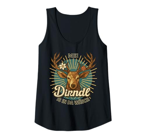 Damen Dirndl Ersatz Tracht MEI Dirndl is in da Wäsch Oktoberfest Tank Top von Trachtenshirt Dirndl is in da Wäsch Trachten Shirt