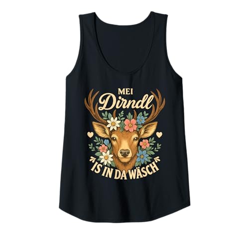Damen Dirndl Ersatz Tracht MEI Dirndl is in da Wäsch Oktoberfest Tank Top von Trachtenshirt Dirndl is in da Wäsch Trachten Shirt