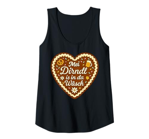 Damen Dirndl Ersatz Tracht MEI Dirndl is in da Wäsch Oktoberfest Tank Top von Trachtenshirt Dirndl is in da Wäsch Trachten Shirt