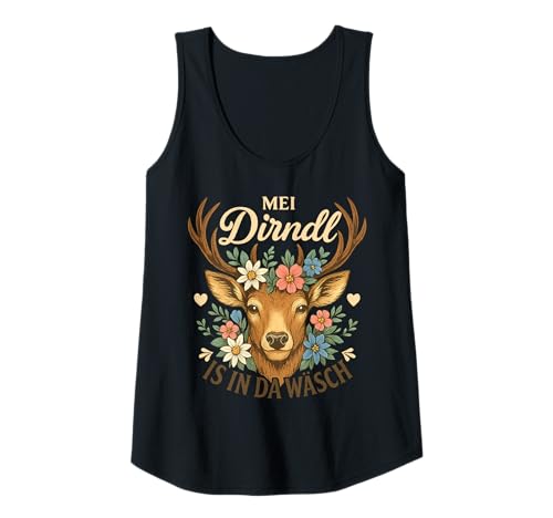 Damen Dirndl Ersatz Tracht MEI Dirndl is in da Wäsch Oktoberfest Tank Top von Trachtenshirt Dirndl is in da Wäsch Trachten Shirt