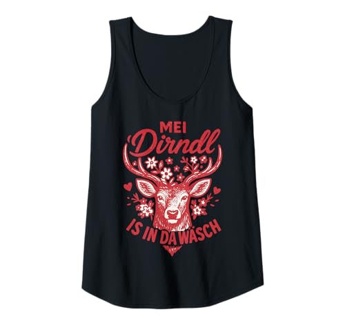 Damen Dirndl Ersatz Tracht MEI Dirndl is in da Wäsch Oktoberfest Tank Top von Trachtenshirt Dirndl is in da Wäsch Trachten Shirt