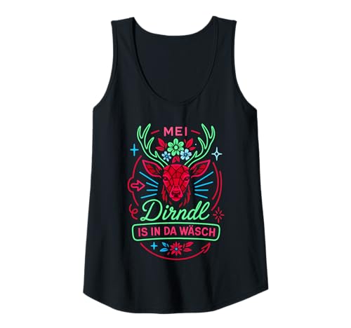 Damen Dirndl Ersatz Tracht MEI Dirndl is in da Wäsch Oktoberfest Tank Top von Trachtenshirt Dirndl is in da Wäsch Trachten Shirt