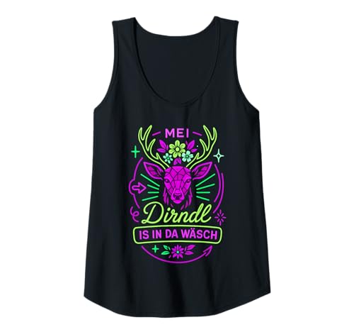 Damen Dirndl Ersatz Tracht MEI Dirndl is in da Wäsch Oktoberfest Tank Top von Trachtenshirt Dirndl is in da Wäsch Trachten Shirt