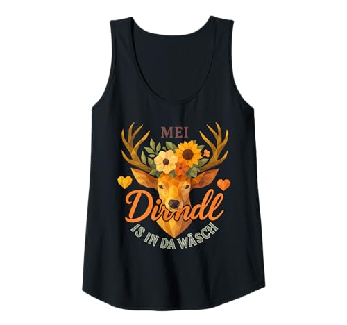 Damen Dirndl Ersatz Tracht MEI Dirndl is in da Wäsch Oktoberfest Tank Top von Trachtenshirt Dirndl is in da Wäsch Trachten Shirt