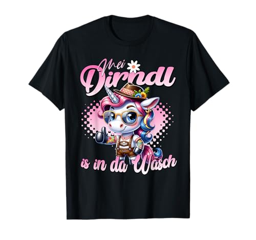 Tracht Damen Outfit Dirndl Ersatz Mei Dirndl is in da Wäsch T-Shirt von Trachtenshirt Ersatz Dirndl - Herren & Damen Kind