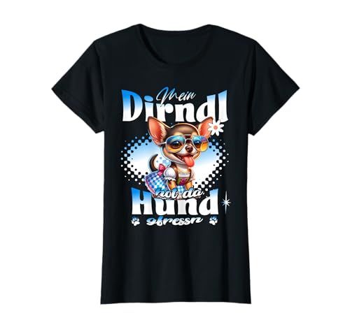 Tracht Damen Outfit Dirndl Ersatz Mein Dirndl hot da Hund T-Shirt Tracht Damen Outfit Dirndl Ersatz Mein Dirndl hot da Hund T-Shirt von Trachtenshirt Ersatz Dirndl - Herren & Damen Kind