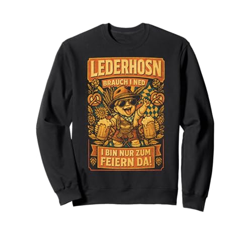 Lederhosen brauch I ned Oktoberfest Trachtenshirt Herren Sweatshirt Lederhosen brauch I ned Oktoberfest Trachtenshirt Herren Sweatshirt von Trachtenshirt Herren & Ersatz Lederhose Tshirt