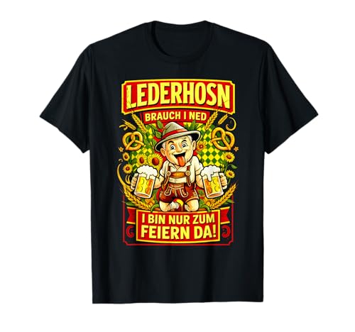 Lederhosen brauch I ned Oktoberfest Trachtenshirt Herren T-Shirt Lederhosen brauch I ned Oktoberfest Trachtenshirt Herren T-Shirt von Trachtenshirt Herren & Ersatz Lederhose Tshirt