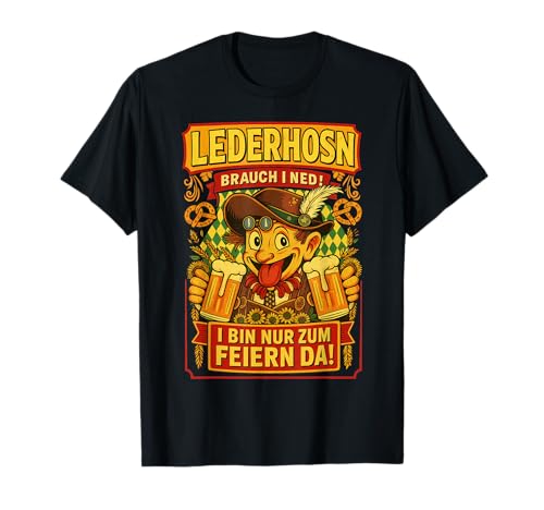 Lederhosen brauch I ned Oktoberfest Trachtenshirt Herren T-Shirt Lederhosen brauch I ned Oktoberfest Trachtenshirt Herren T-Shirt von Trachtenshirt Herren & Ersatz Lederhose Tshirt