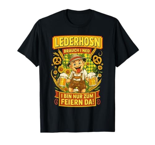 Lederhosen brauch I ned Oktoberfest Trachtenshirt Herren T-Shirt Lederhosen brauch I ned Oktoberfest Trachtenshirt Herren T-Shirt von Trachtenshirt Herren & Ersatz Lederhose Tshirt