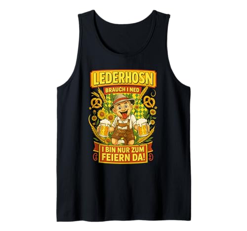 Lederhosen brauch I ned Oktoberfest Trachtenshirt Herren Tank Top Lederhosen brauch I ned Oktoberfest Trachtenshirt Herren Tank Top von Trachtenshirt Herren & Ersatz Lederhose Tshirt