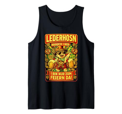 Lederhosen brauch I ned Oktoberfest Trachtenshirt Herren Tank Top Lederhosen brauch I ned Oktoberfest Trachtenshirt Herren Tank Top von Trachtenshirt Herren & Ersatz Lederhose Tshirt