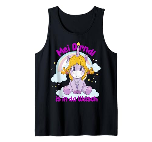 Einhorn MEI Dirndl is in da Wäsch Volksfest Trachten Tank Top von Trachtenshirt Kostüm Mädchen süsses Design