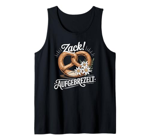 Zack Aufgebrezelt Trachtenhemd Trachten Dirndl Ersatz Damen Tank Top von Trachtenshirt Madl Kostüm Ersatz Dirndl Bretzel