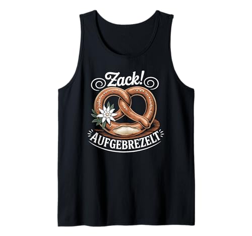 Zack Aufgebrezelt Trachtenhemd Trachten Dirndl Ersatz Damen Tank Top von Trachtenshirt Madl Kostüm Ersatz Dirndl Bretzel
