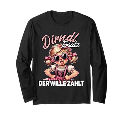 Lustiges Damen Trachtenshirt Dirndl Ersatz Party Outfit Langarmshirt von Trachtenshirts Dirndl Ersatz Sprüche Volksfest