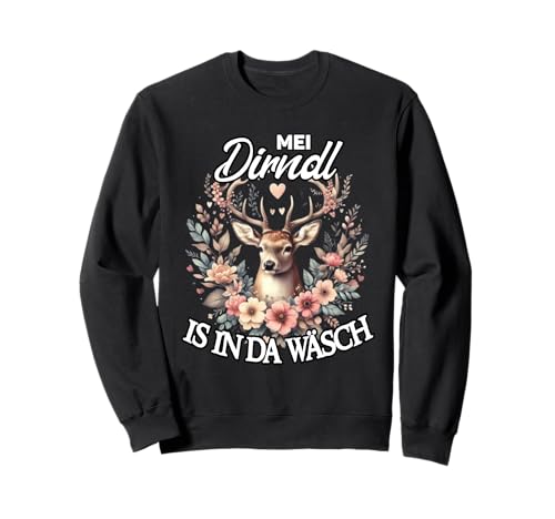 MEI Dirndl is In Da Wäsch Dirndl Ersatz Hirsch Bierfest Sweatshirt von Trachtenshirts Dirndl Ersatz Sprüche Volksfest