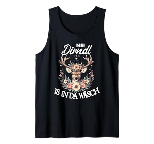 MEI Dirndl is In Da Wäsch Dirndl Ersatz Hirsch Bierfest Tank Top von Trachtenshirts Dirndl Ersatz Sprüche Volksfest