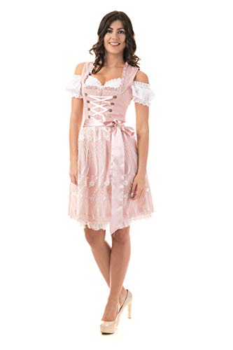 Dirndl Trachtenkleid Damen Nicole IN ROSA 3.TLG 44 von Trachtl.de