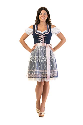 Trachtl.de Dirndl Trachtenkleid Damen Steffi 3:TLG Set Bluse und Schürze 36 von Trachtl.de