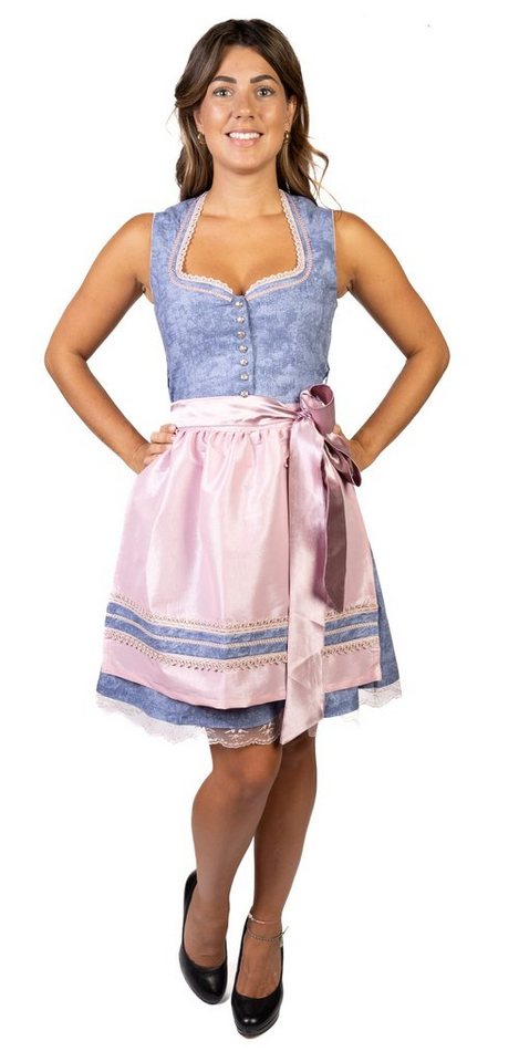 Trachtl Dirndl DIRNDL TRACHTENKLEID DAMEN TANJA BLAU 2.TLG von Trachtl