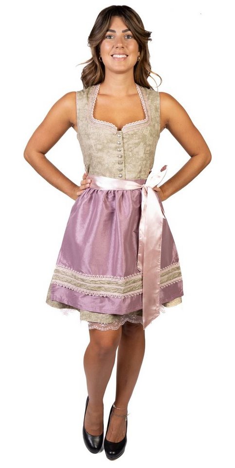 Trachtl Dirndl DIRNDL TRACHTENKLEID DAMEN TANJA KHAKI 2.TLG von Trachtl