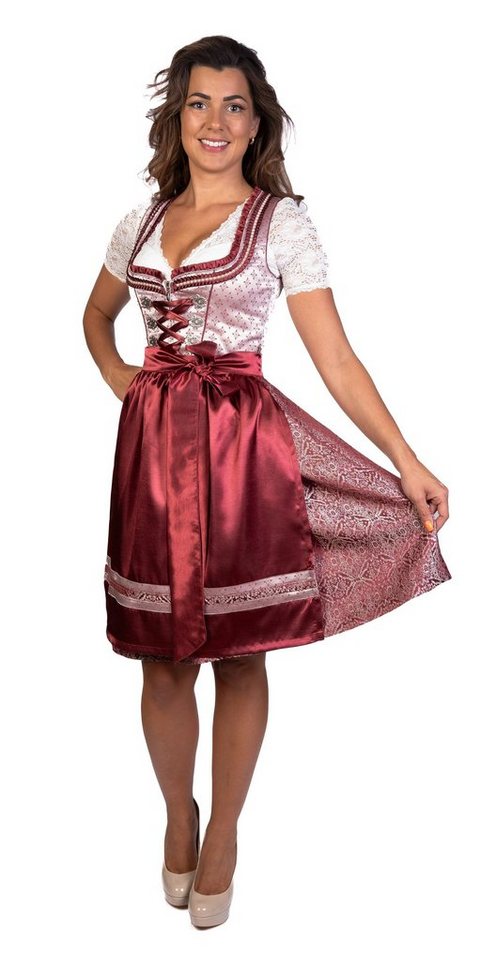 Trachtl Dirndl Trachtl Midi Dirndl Kerstin Bordeaux von Trachtl