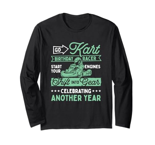 Lustiges Go Kart Geburtstag Autorennen Kinder Geburtstag Party Langarmshirt Lustiges Go Kart Geburtstag Autorennen Kinder Geburtstag Party Langarmshirt von Track Day Birthday Go Kart Design Funny Racer