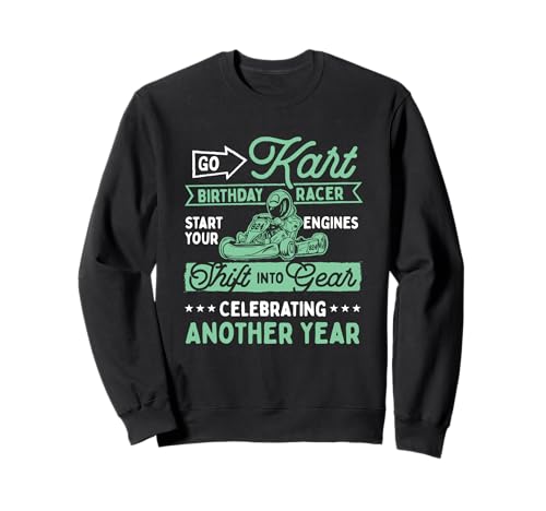 Lustiges Go Kart Geburtstag Autorennen Kinder Geburtstag Party Sweatshirt von Track Day Birthday Go Kart Design Funny Racer