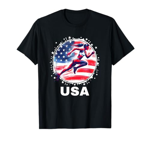 Leichtathletik USA Team Herren Damen Kinder Leichtathletikbekleidung USA T-Shirt Leichtathletik USA Team Herren Damen Kinder Leichtathletikbekleidung USA T-Shirt von Track and Field USA Team Apparel Track and Field