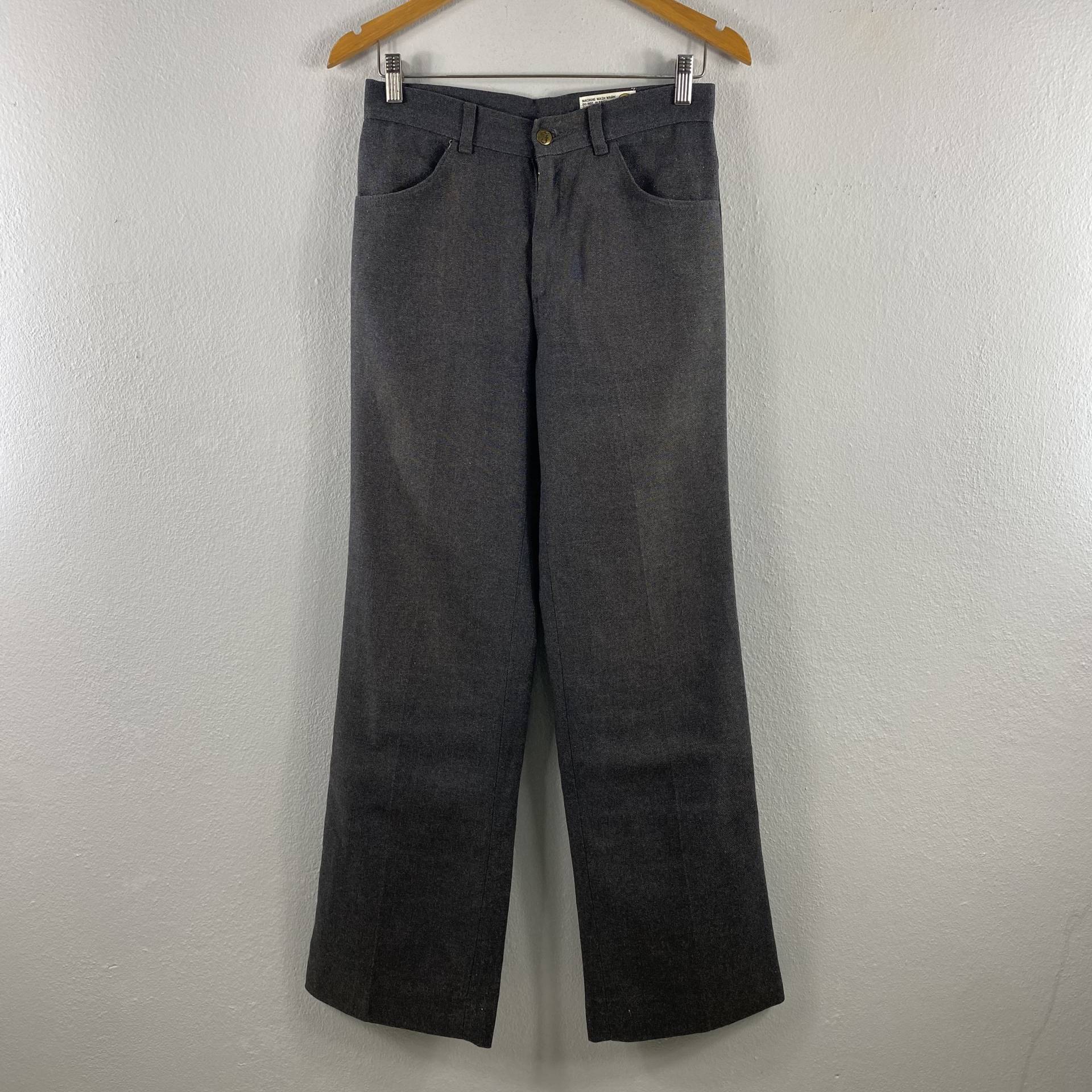 Vintage 80Er Jahre Farah Usa Sta Press Levis Stiefelschnitt Casual Herrenmode Stil Design Retro Denim Jeans Entspannte Hose Grau W29x31 In von Tracstore