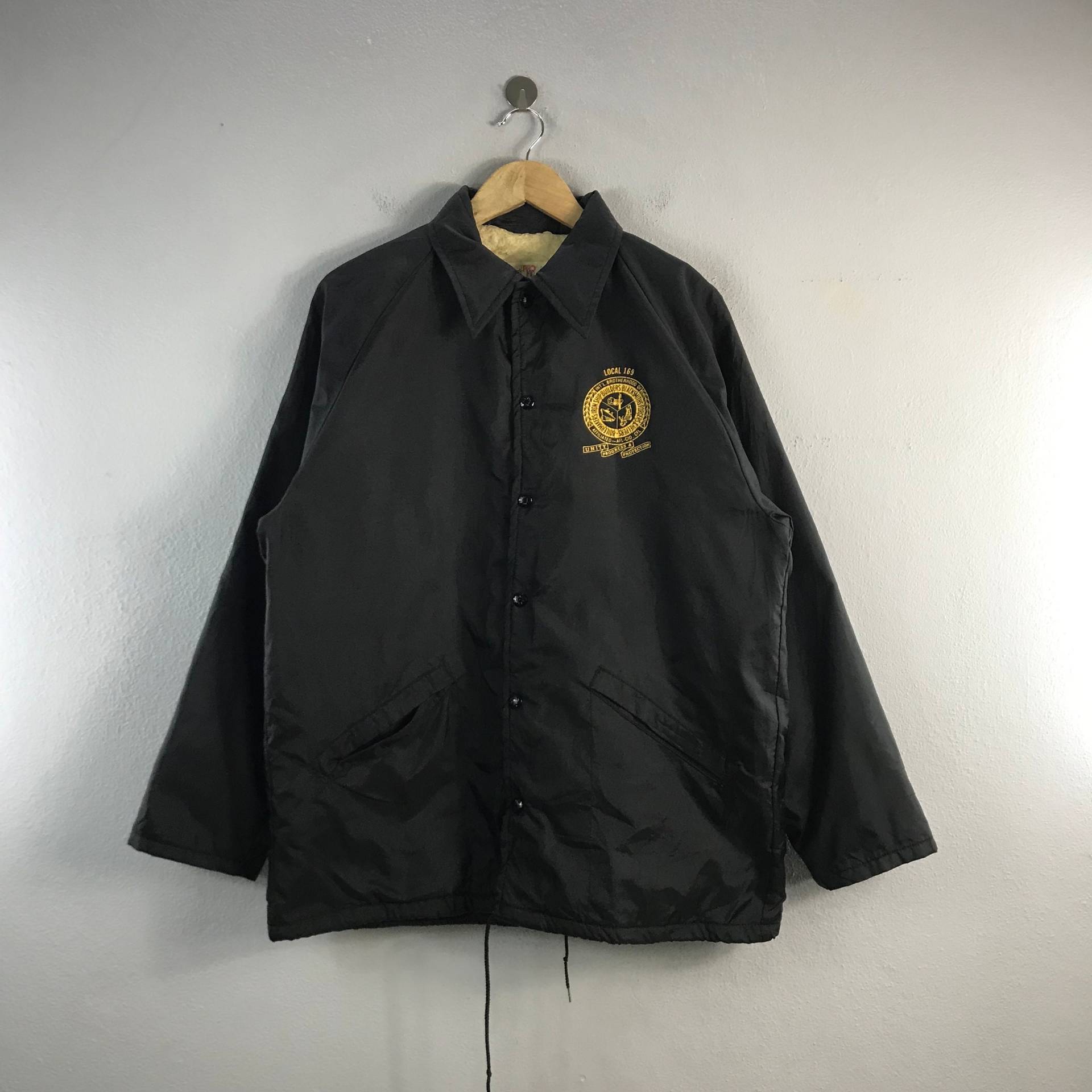 Vintage 80Er Jahre King Louie Usa Schmiedekunst Forgers Lokal 169 Herrenbekleidung Arbeitskleidung Coach Outfits Light Bombers Windjacke Jacke von Tracstore