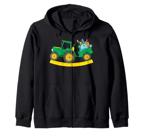 Schulanfang Traktor Bauer Jungen Schulanfang Kinder Kapuzenjacke Schulanfang Traktor Bauer Jungen Schulanfang Kinder Kapuzenjacke von Tractor Back To School Farming Tractor Farm Lover