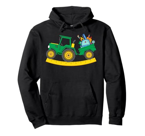 Schulanfang Traktor Bauer Jungen Schulanfang Kinder Pullover Hoodie Schulanfang Traktor Bauer Jungen Schulanfang Kinder Pullover Hoodie von Tractor Back To School Farming Tractor Farm Lover