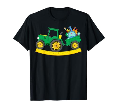 Schulanfang Traktor Bauer Jungen Schulanfang Kinder T-Shirt Schulanfang Traktor Bauer Jungen Schulanfang Kinder T-Shirt von Tractor Back To School Farming Tractor Farm Lover