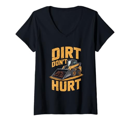 Damen Kompakter Allzweckhelm für Jungen von Skid Steer T-Shirt mit V-Ausschnitt Damen Kompakter Allzweckhelm für Jungen von Skid Steer T-Shirt mit V-Ausschnitt von Tractor Humor Built Gear