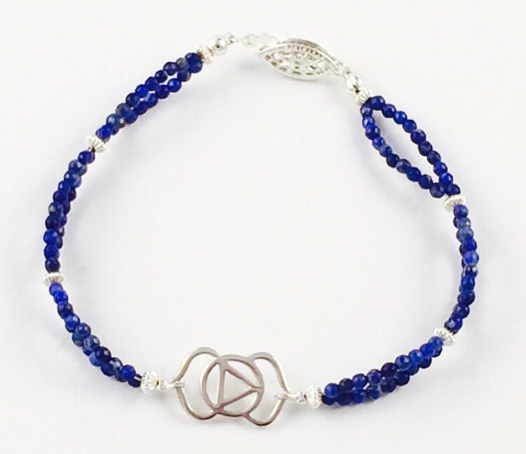 Drittes Auge Chakra Sterling Silber Armband Mit Lapis Lazuli Gensteinen von TracyJanuleDesigns