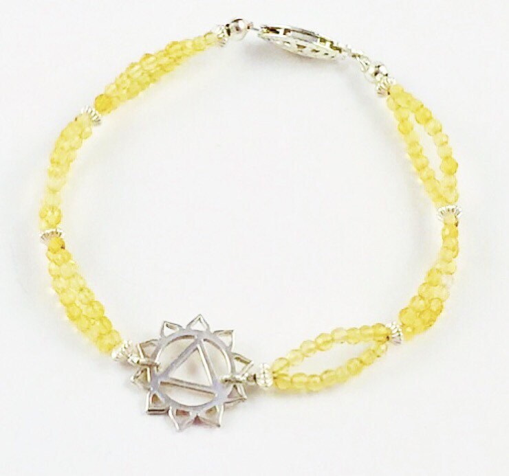 Solar Plexus Chakra Armband in Sterling Silber Und Citrin Edelsteinen von TracyJanuleDesigns