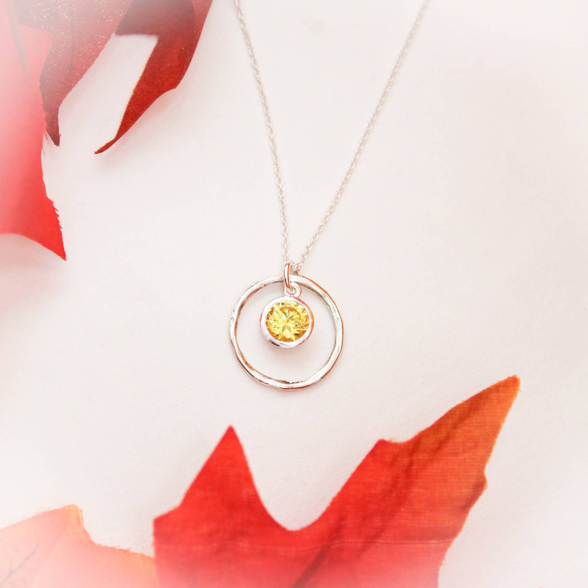 Gelbe Topas Sterling Silber Halskette - November Birthstone Schmuck von TracyTayanDesigns