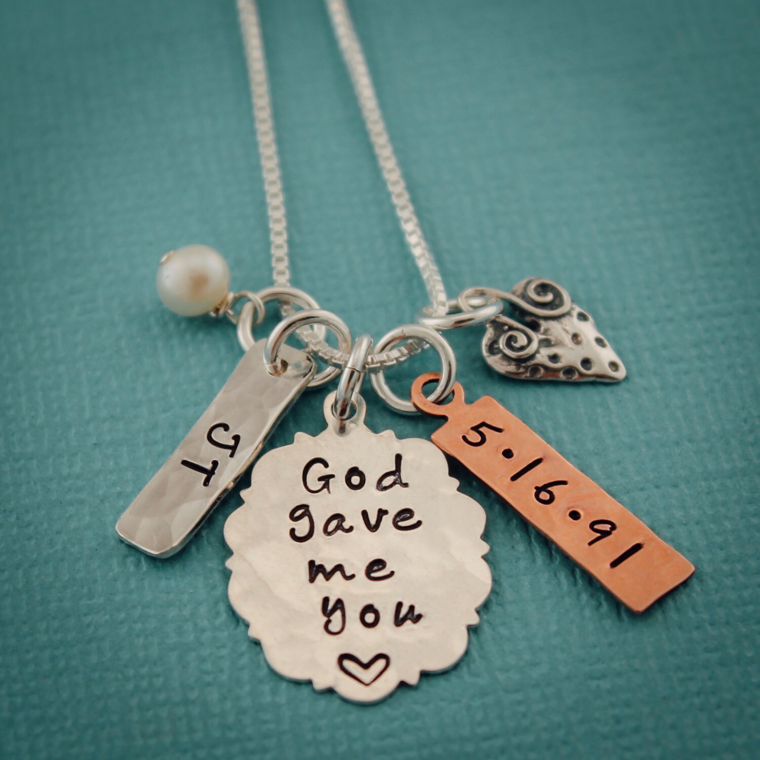 Gott Gab Mir Sie Personalisierte Mutter Halskette Sterling Silber Großmutter Schmuck Angepasst Muttertag von TracyTayanDesigns