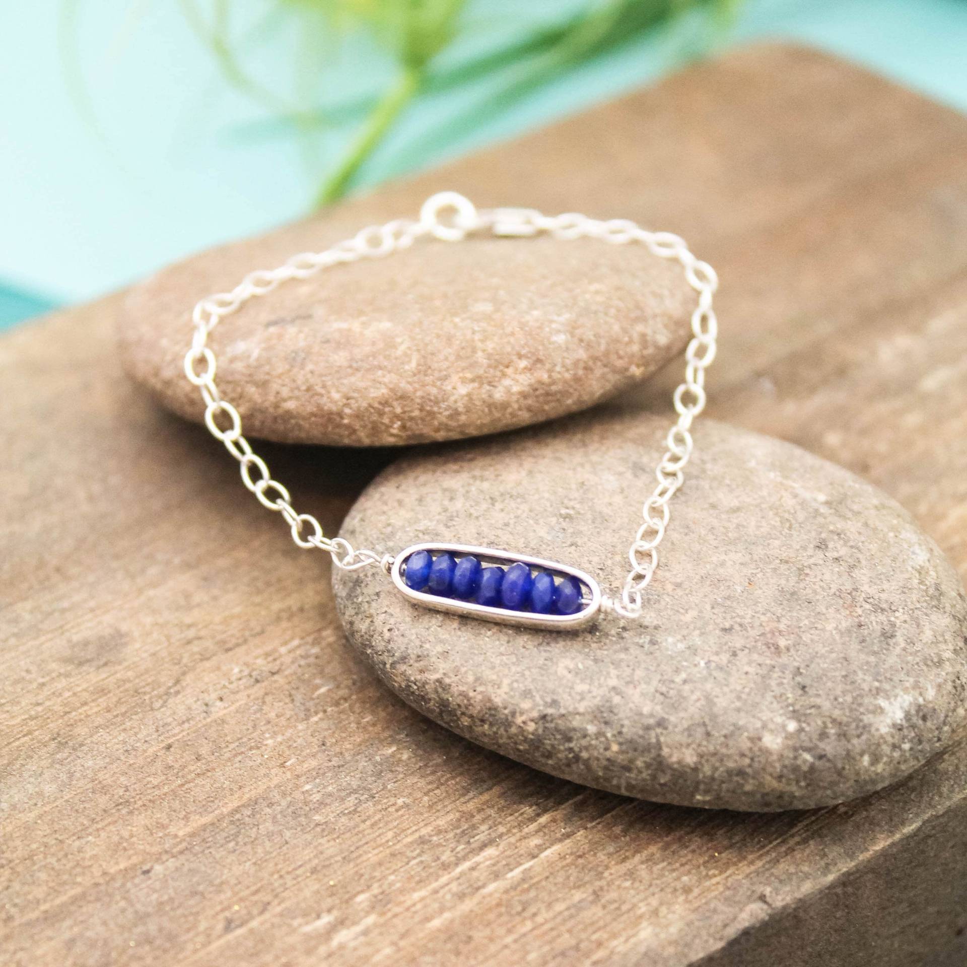 Saphir Sterling Silber Armband - September Birthstone Schmuck von TracyTayanDesigns